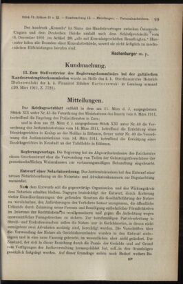 Verordnungsblatt des K.K. Justizministeriums 19110401 Seite: 3