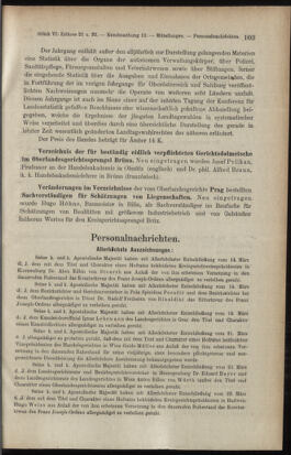 Verordnungsblatt des K.K. Justizministeriums 19110401 Seite: 7