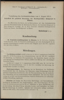 Verordnungsblatt des K.K. Justizministeriums 19110816 Seite: 3