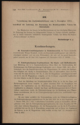 Verordnungsblatt des K.K. Justizministeriums 19111216 Seite: 2