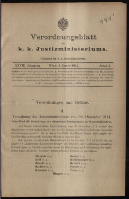 Verordnungsblatt des K.K. Justizministeriums