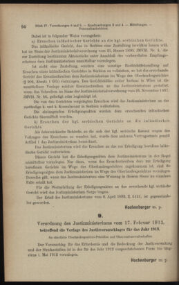 Verordnungsblatt des K.K. Justizministeriums 19120221 Seite: 2