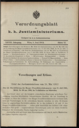 Verordnungsblatt des K.K. Justizministeriums