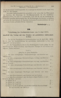 Verordnungsblatt des K.K. Justizministeriums 19120614 Seite: 11