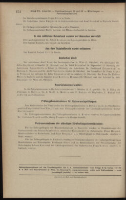 Verordnungsblatt des K.K. Justizministeriums 19121031 Seite: 14