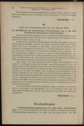 Verordnungsblatt des K.K. Justizministeriums 19130301 Seite: 2