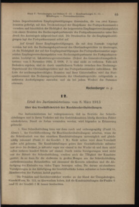 Verordnungsblatt des K.K. Justizministeriums 19130315 Seite: 5