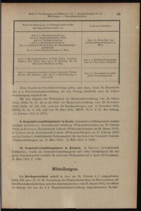 Verordnungsblatt des K.K. Justizministeriums 19130315 Seite: 9