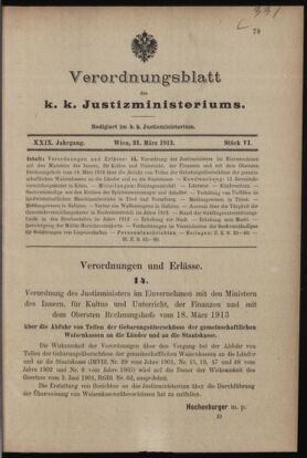 Verordnungsblatt des K.K. Justizministeriums