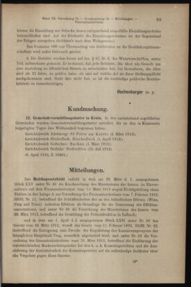 Verordnungsblatt des K.K. Justizministeriums 19130416 Seite: 3