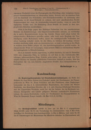 Verordnungsblatt des K.K. Justizministeriums 19130531 Seite: 4