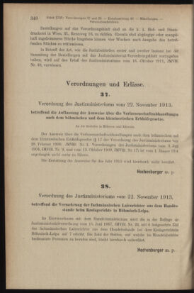 Verordnungsblatt des K.K. Justizministeriums 19131129 Seite: 2