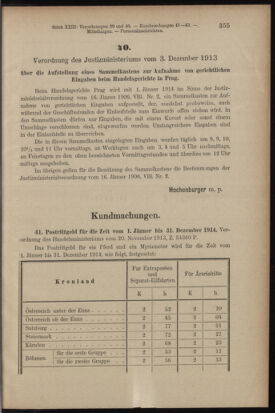 Verordnungsblatt des K.K. Justizministeriums 19131215 Seite: 7