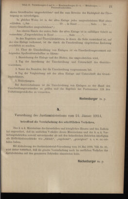 Verordnungsblatt des K.K. Justizministeriums 19140131 Seite: 3