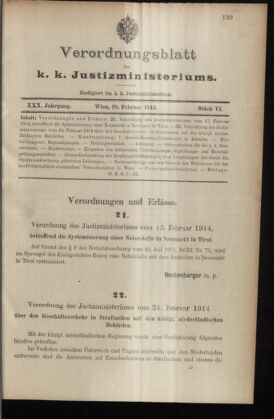 Verordnungsblatt des K.K. Justizministeriums