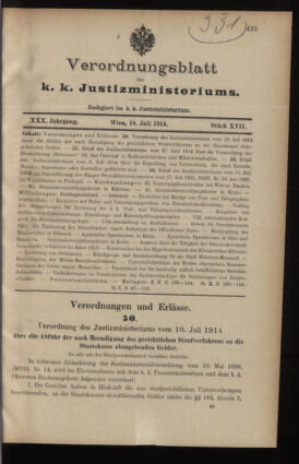 Verordnungsblatt des K.K. Justizministeriums