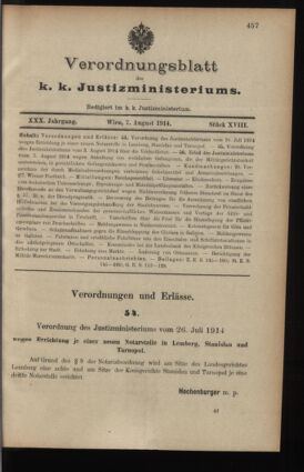 Verordnungsblatt des K.K. Justizministeriums