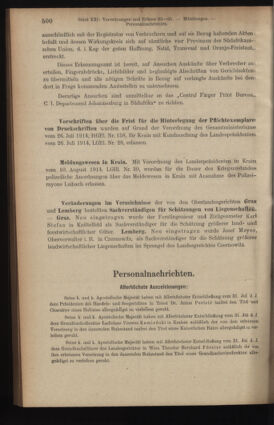 Verordnungsblatt des K.K. Justizministeriums 19140822 Seite: 16