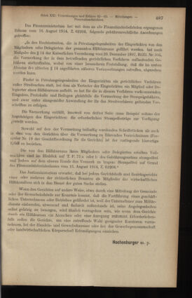 Verordnungsblatt des K.K. Justizministeriums 19140822 Seite: 3