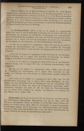 Verordnungsblatt des K.K. Justizministeriums 19140822 Seite: 5