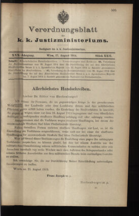 Verordnungsblatt des K.K. Justizministeriums