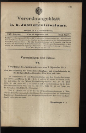 Verordnungsblatt des K.K. Justizministeriums