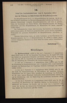 Verordnungsblatt des K.K. Justizministeriums 19140911 Seite: 2