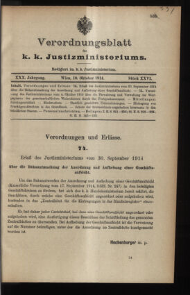 Verordnungsblatt des K.K. Justizministeriums