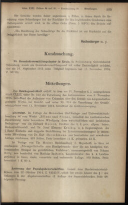 Verordnungsblatt des K.K. Justizministeriums 19141116 Seite: 7