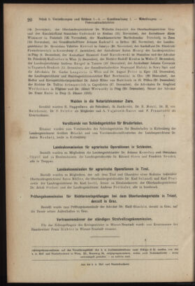 Verordnungsblatt des K.K. Justizministeriums 19160119 Seite: 20