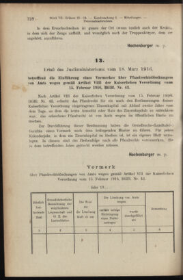 Verordnungsblatt des K.K. Justizministeriums 19160404 Seite: 2