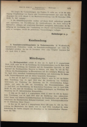 Verordnungsblatt des K.K. Justizministeriums 19160506 Seite: 3