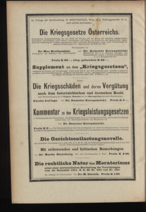 Verordnungsblatt des K.K. Justizministeriums 19160525 Seite: 20