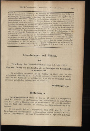 Verordnungsblatt des K.K. Justizministeriums 19160525 Seite: 3