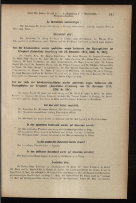 Verordnungsblatt des K.K. Justizministeriums 19160624 Seite: 27