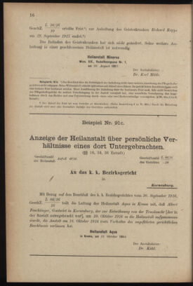 Verordnungsblatt des K.K. Justizministeriums 19160809 Seite: 32