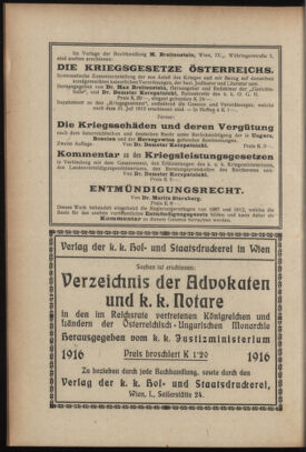 Verordnungsblatt des K.K. Justizministeriums 19160829 Seite: 20