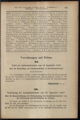 Verordnungsblatt des K.K. Justizministeriums 19160930 Seite: 3