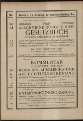 Verordnungsblatt des K.K. Justizministeriums 19161118 Seite: 15