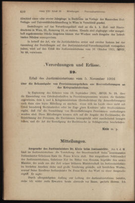 Verordnungsblatt des K.K. Justizministeriums 19161118 Seite: 2