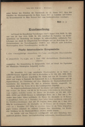 Verordnungsblatt des K.K. Justizministeriums 19161130 Seite: 5