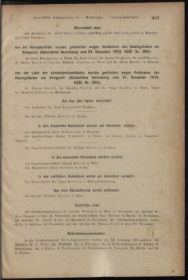 Verordnungsblatt des K.K. Justizministeriums 19161216 Seite: 15