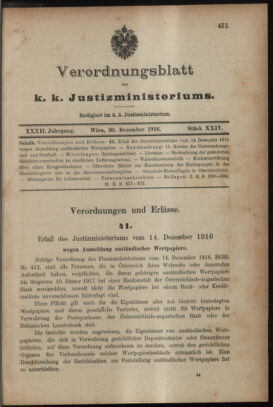 Verordnungsblatt des K.K. Justizministeriums