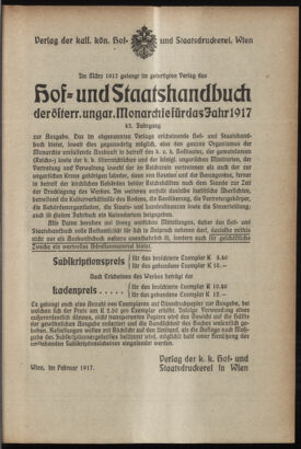 Verordnungsblatt des K.K. Justizministeriums 19170224 Seite: 23