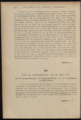 Verordnungsblatt des K.K. Justizministeriums 19170505 Seite: 4