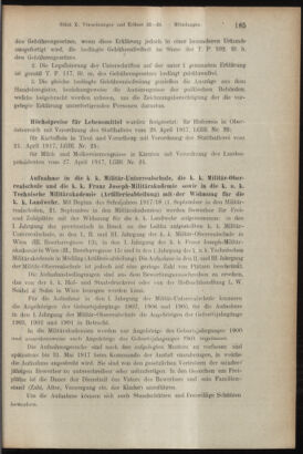 Verordnungsblatt des K.K. Justizministeriums 19170515 Seite: 13