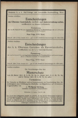 Verordnungsblatt des K.K. Justizministeriums 19170515 Seite: 15