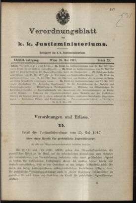 Verordnungsblatt des K.K. Justizministeriums