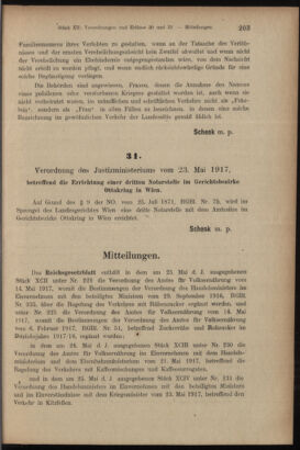 Verordnungsblatt des K.K. Justizministeriums 19170606 Seite: 3