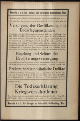 Verordnungsblatt des K.K. Justizministeriums 19170606 Seite: 7